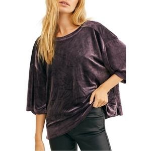 Free People Valerie Velour Top Size M